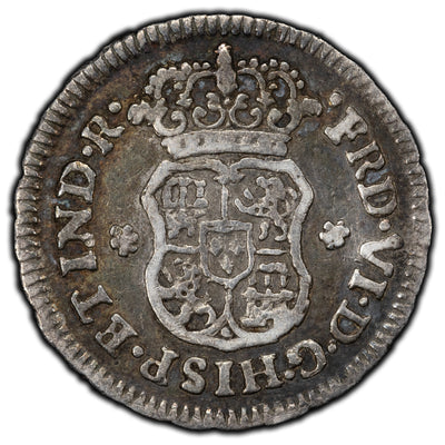 SOLD Mexico 1756 Mo-M 1/2 Real Silver Coin