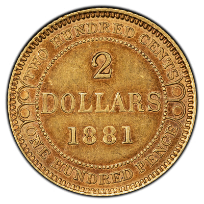 SOLD Newfoundland 1881 $2 Two Dollars Gold Coin