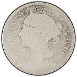 SOLD Canada 1875-H 10 Cents Dime Silver Coin - Lamination Error