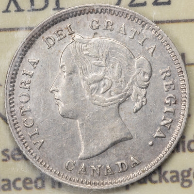 SOLD Canada 1890-H 5 Cents Silver Coin - ICCS EF-40
