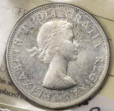 SOLD Canada 1963 50 Cents Half Dollar Silver Coin - ICCS MS-65