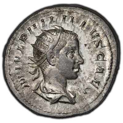 SOLD Ancient Rome Philip II 244-49 AD Denarius Silver Coin