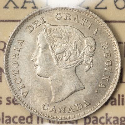 SOLD Canada 1901 5 Cents Silver Coin - ICCS MS-64