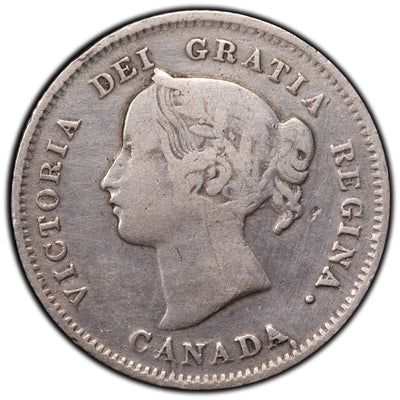 SOLD Canada 1897 5 Cents Silver Coin - Cleaned