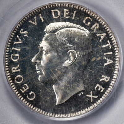 SOLD Canada 1950 25 Cents Quarter Silver Coin - PCGS SP-66