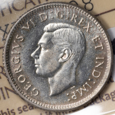 SOLD Canada 1945 10 Ten Cents Silver Coin - ICCS MS-65