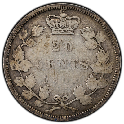 SOLD Canada 1858 20 Twenty Cents Silver Coin - One Year Type!