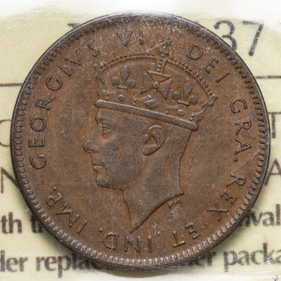 Newfoundland 1940 1 Small Cent Coin - ICCS MS-60 Brown