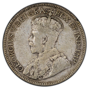 SOLD Canada 1928 25 Cents Quarter Silver Coin - Fine