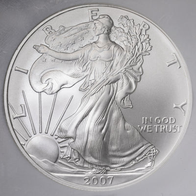 SOLD United States 2007-W $1 1oz .999 Fine Silver Eagle Coin - NGC MS-70