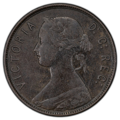 SOLD Newfoundland Victoria Large Cent Coin - Obverse Brockage Error