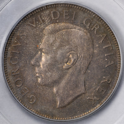SOLD Canada 1952 50 Cents Half Dollar Silver Coin - PCGS MS-65