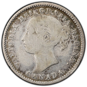 SOLD Canada 1892 Small 9 10 Cents Dime Silver Coin