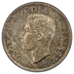 SOLD Canada 1951 SWL $1 Silver Dollar Coin - King George VI - AU