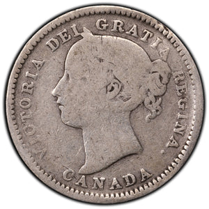 SOLD Canada 1901 10 Cents Dime Silver Coin - Bend