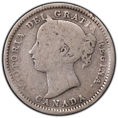 SOLD Canada 1901 10 Cents Dime Silver Coin - Bend