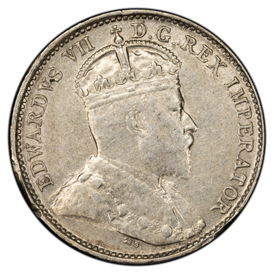 Canada 1903-H Large H 5 Cents Silver Coin - EF