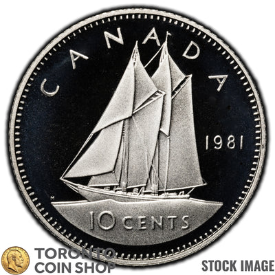 Canada 1981 10 Cents Coin - Proof Strike