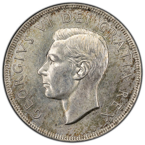 SOLD Canada 1949 $1 Silver Dollar Coin - Matthew Ship - AU (lightly cleaned)