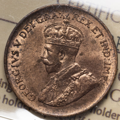 Canada 1934 1 Small Cent Coin - ICCS MS-65 Red