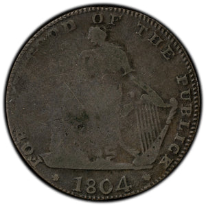 Ireland 1804 Dublin 1/2 Half Penny Token D&H #381