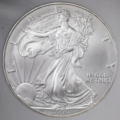 SOLD United States 2000 $1 1oz .999 Fine Silver Eagle Coin - NGC MS-69
