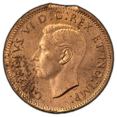 SOLD Canada 1942 1 Small Cent Coin - Clipped Planchet Error High Grade