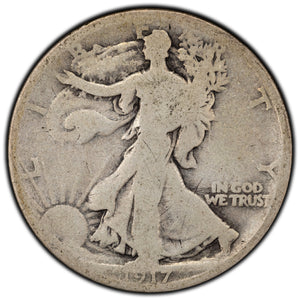 SOLD United States 1917-S Reverse MM 50 Cents Walking Liberty Half Dollar Silver Coin