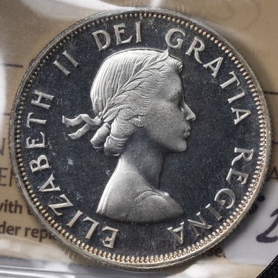 SOLD Canada 1954 50 Fifty Cents Silver Coin - ICCS PL-66 Heavy Cameo