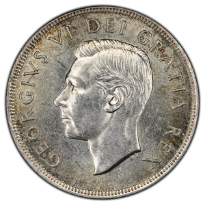 SOLD Canada 1949 $1 Silver Dollar Coin - Matthew Ship - AU+