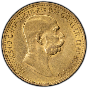SOLD Austria 1908 10 Corona Gold Coin KM #2810