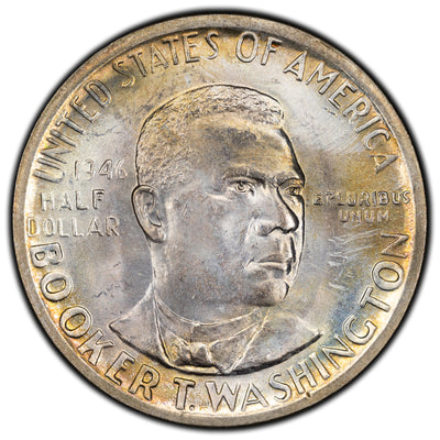 United States 1946 Booker T. Washington 50 Cents Half Dollar Silver Coin