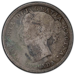 SOLD Canada 1858 20 Cents Silver Coin - Filler Illegible Date
