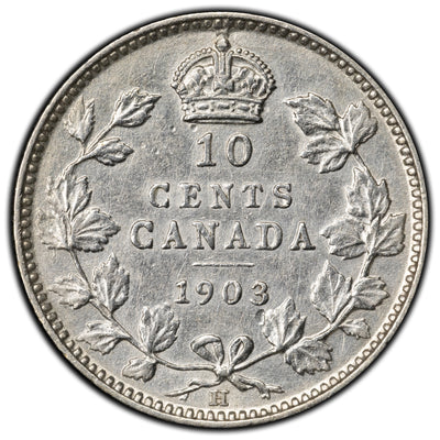 Canada 1903-H 10 Cents Dime Silver Coin