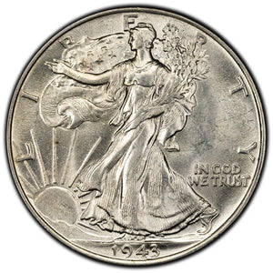 SOLD United States 1943 50 Cents Walking Liberty Half Dollar Silver Coin