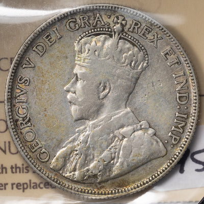 SOLD Canada 1936 50 Fifty Cents Silver Coin - ICCS F-15