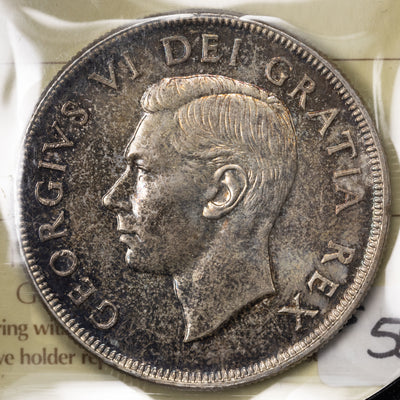 SOLD Canada 1951 $1 Silver Dollar Coin - ICCS MS-63