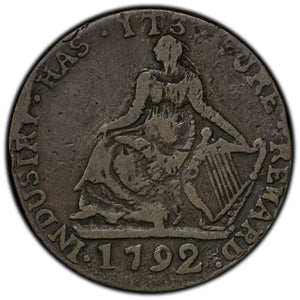 SOLD Ireland 1795 Dublin Associated Irish Miners Arms 1/2 Half Penny Token D&H #373