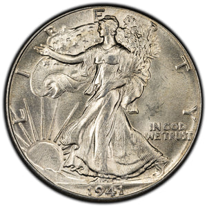 SOLD United States 1941 50 Cents Walking Liberty Half Dollar Silver Coin