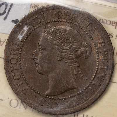 SOLD Canada 1895 1 Large Cent Coin - ICCS MS-60 Brown