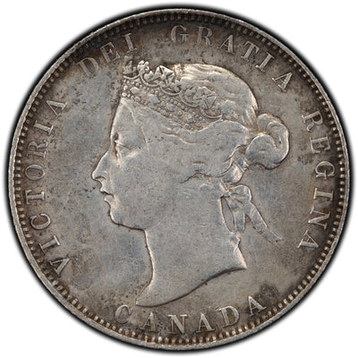 SOLD Canada 1871-H Obv 2 25 Cents Quarter Silver Coin