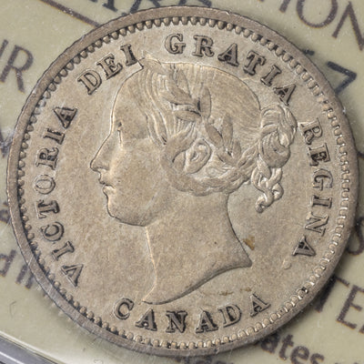 SOLD Canada 1858 10 Cents Dime Silver Coin - ICCS VF-20