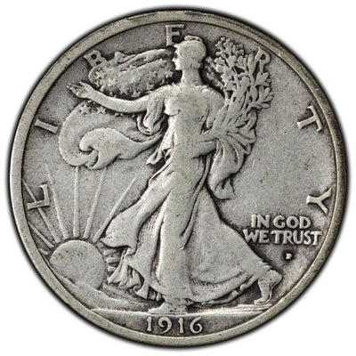 SOLD United States 1916-D 50 Cents Walking Liberty Half Dollar Silver Coin