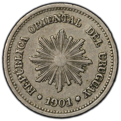Uruguay 1901-A 1 Centesimo Coin