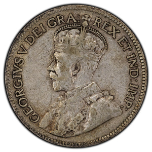 SOLD Canada 1931 25 Cents Quarter Silver Coin - F/VF