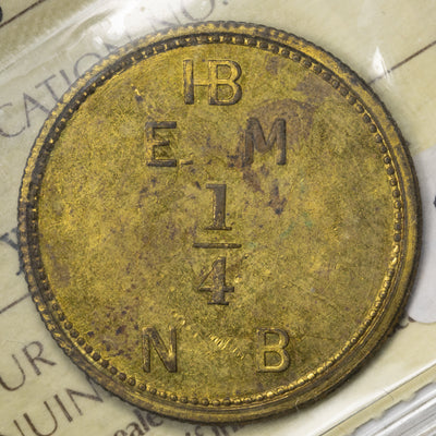 SOLD Hudsons Bay Company 1/4 Made Beaver Token CH #FT3 BR #928 - ICCS MS-60