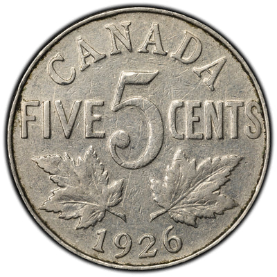 SOLD Canada 1926 Far 6 5 Cents Nickel Coin