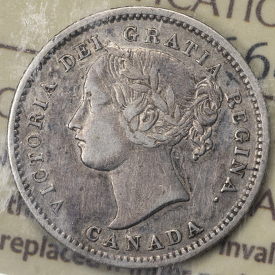 SOLD Canada 1858 10 Cents Dime Silver Coin - ICCS VF-20