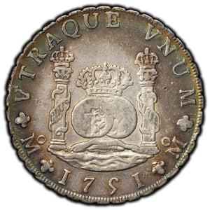 SOLD Mexico 1751 Mo-MF 8 Reales Silver Coin KM #104.1 - Nice Original Patina