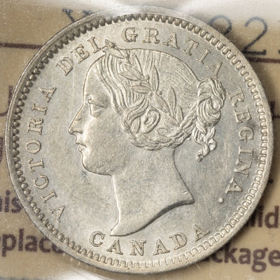 SOLD Canada 1901 10 Cents Dime Silver Coin - ICCS MS-63